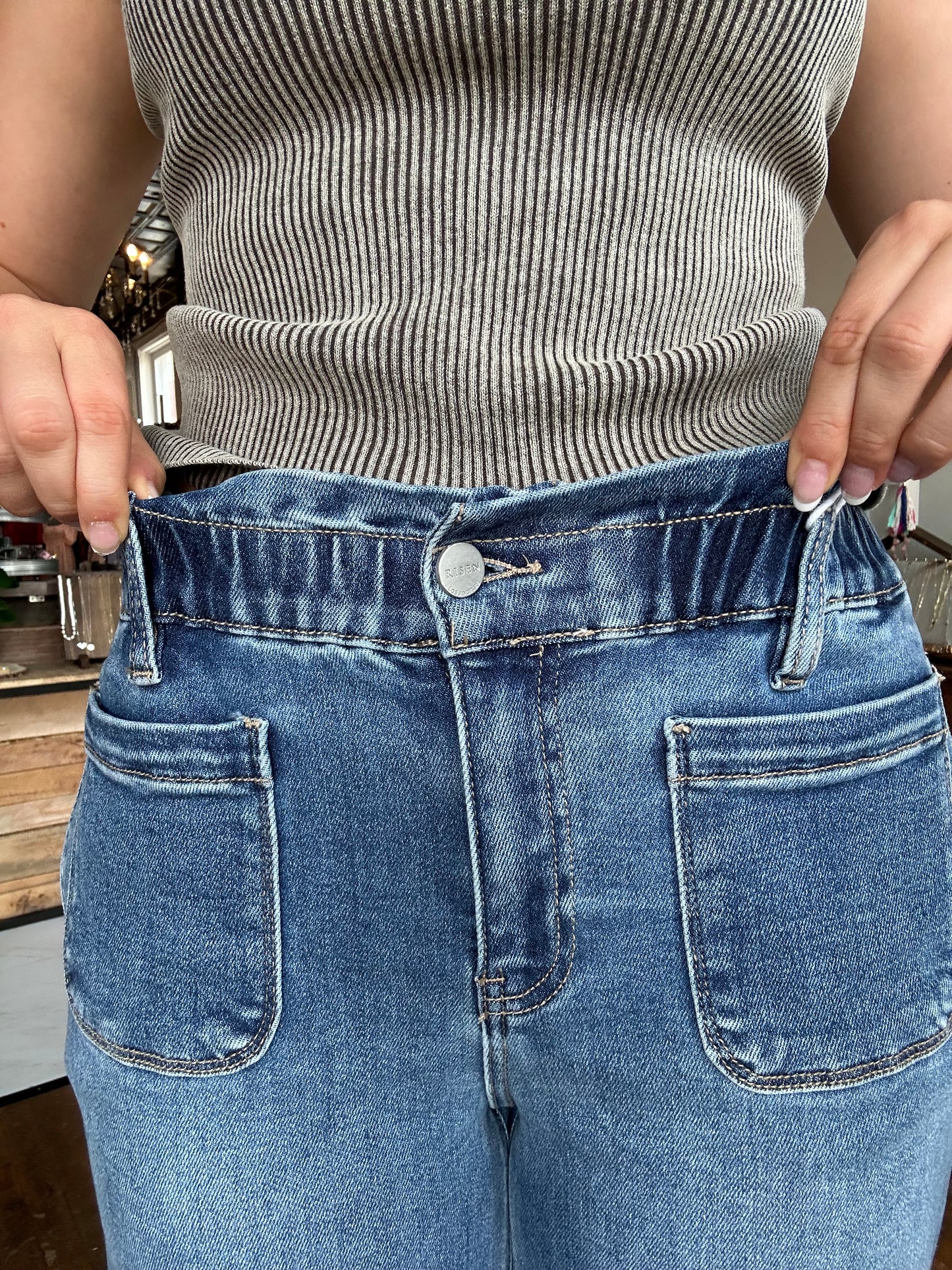 Harper Ruffle Band Jeans