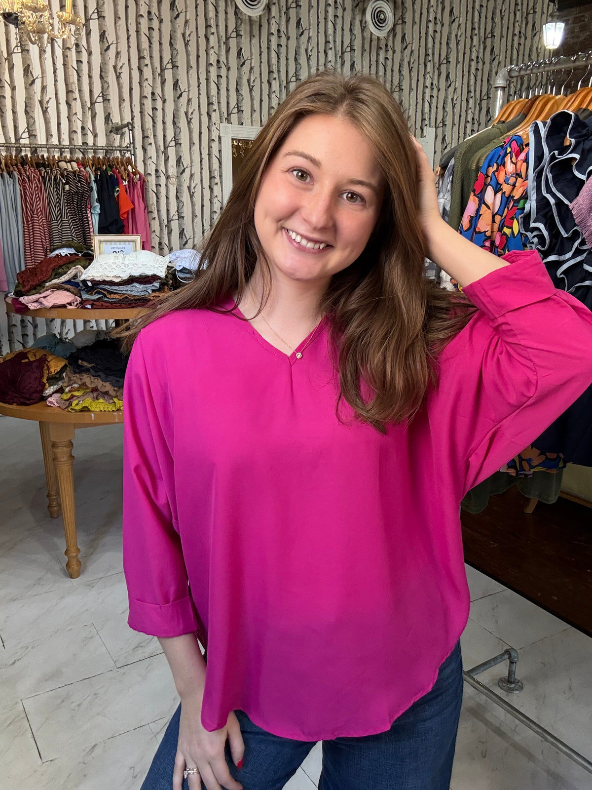 Lila Top - Magenta