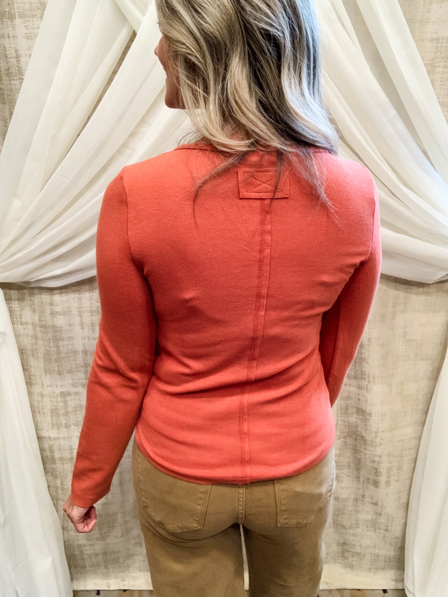 Pumpkin Gathered Top