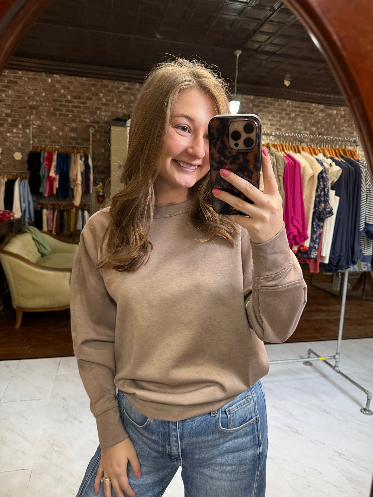 Claire Crewneck - Cocoa