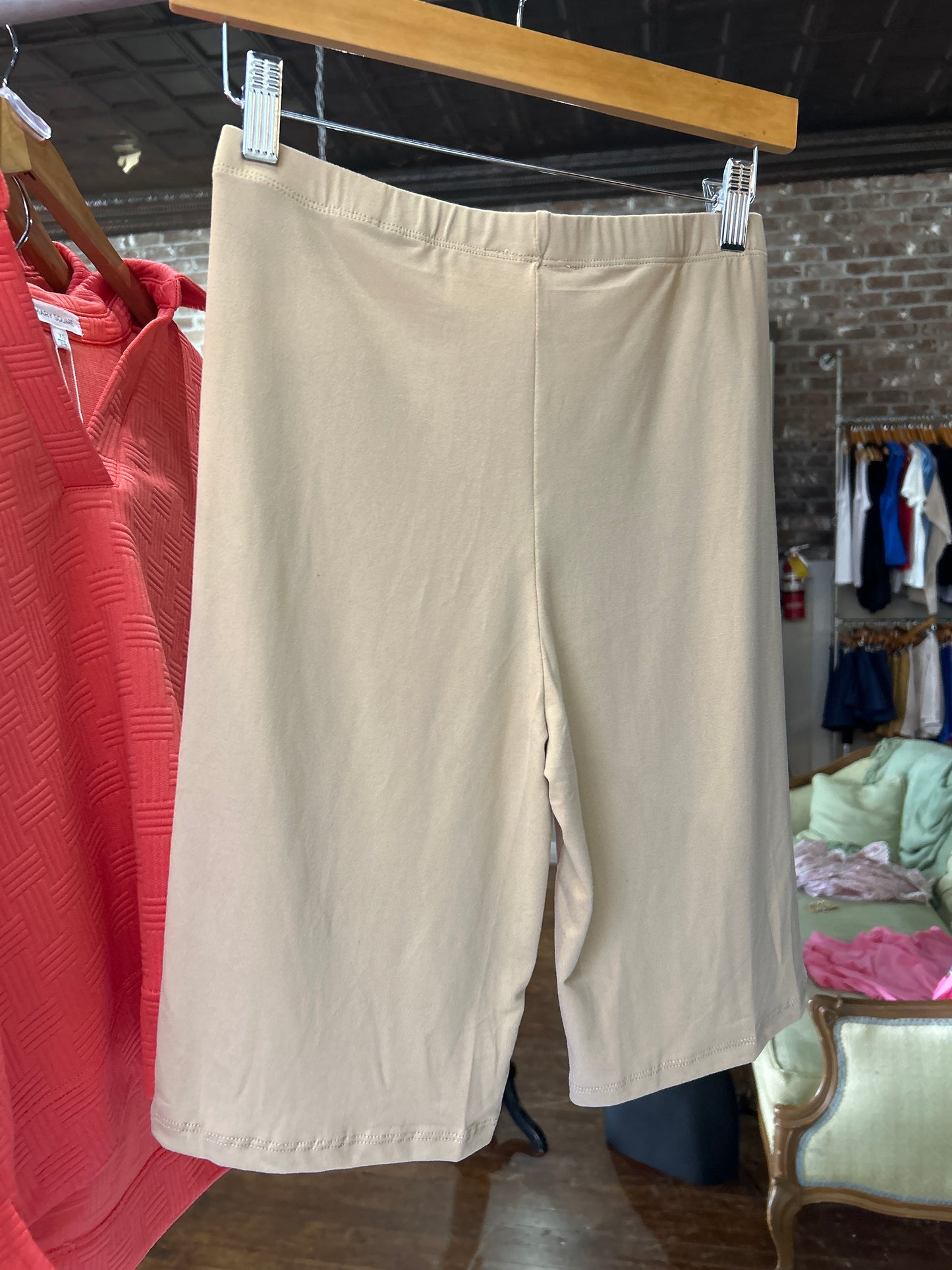Solid Basic Bike Shorts - Tan