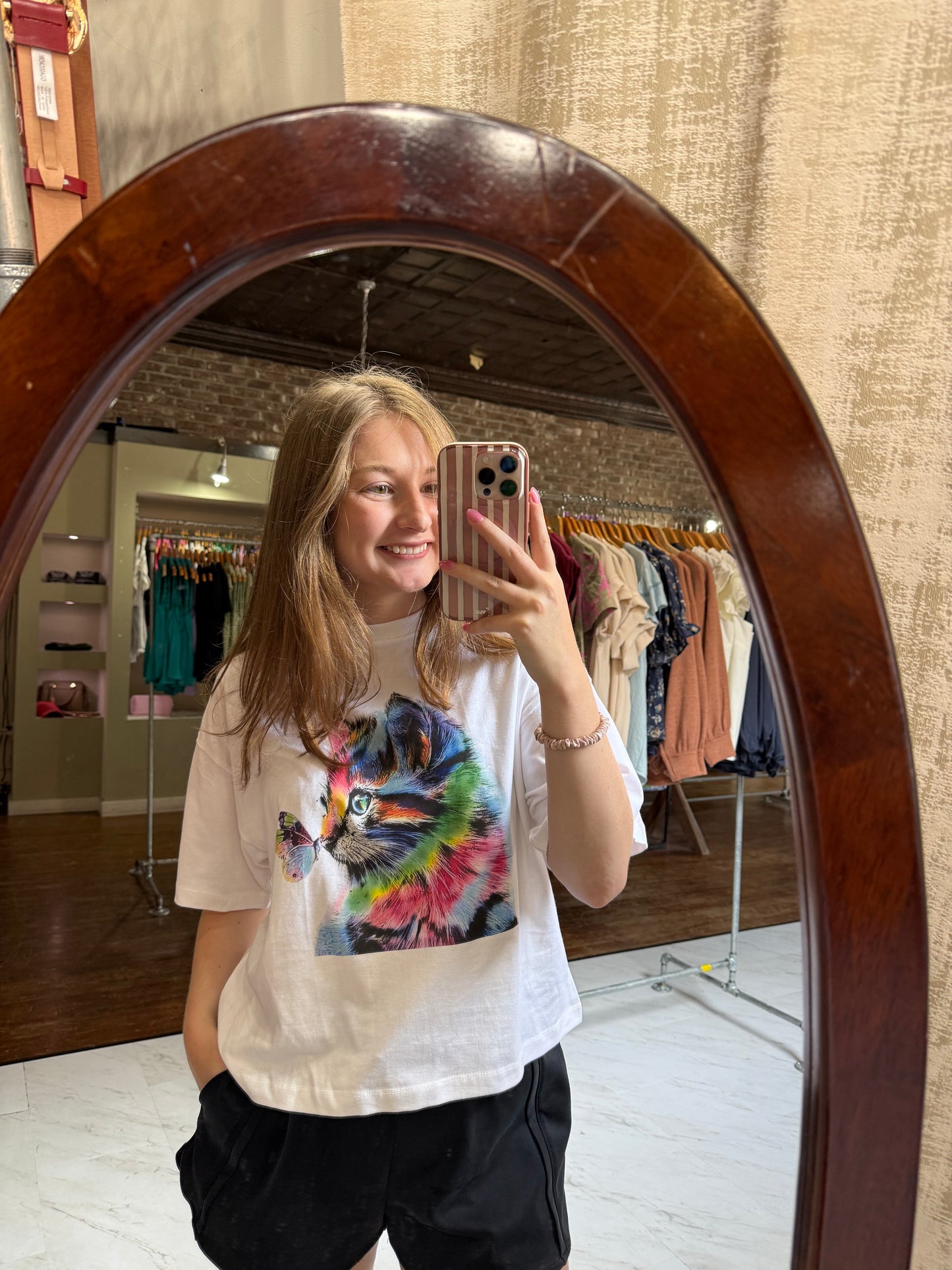 Cropped Cat Shirt - PAWS FOR A CAUSE