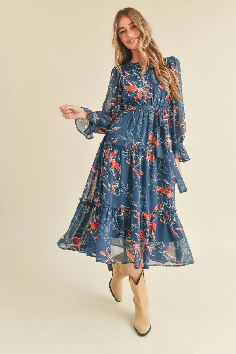 Banks Midi Dress - Teal