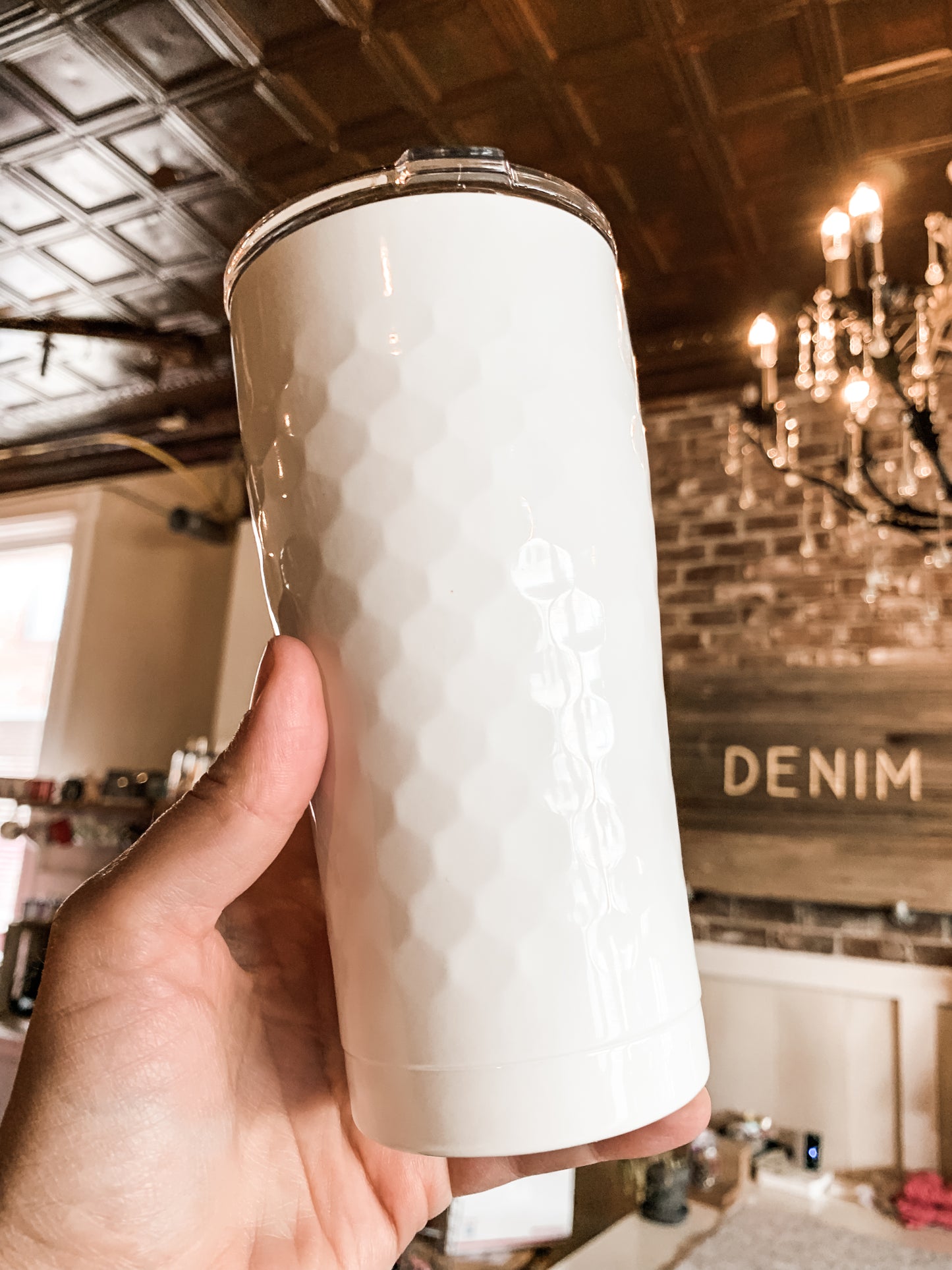 20 oz Dimpled Golf Tumbler with Lid