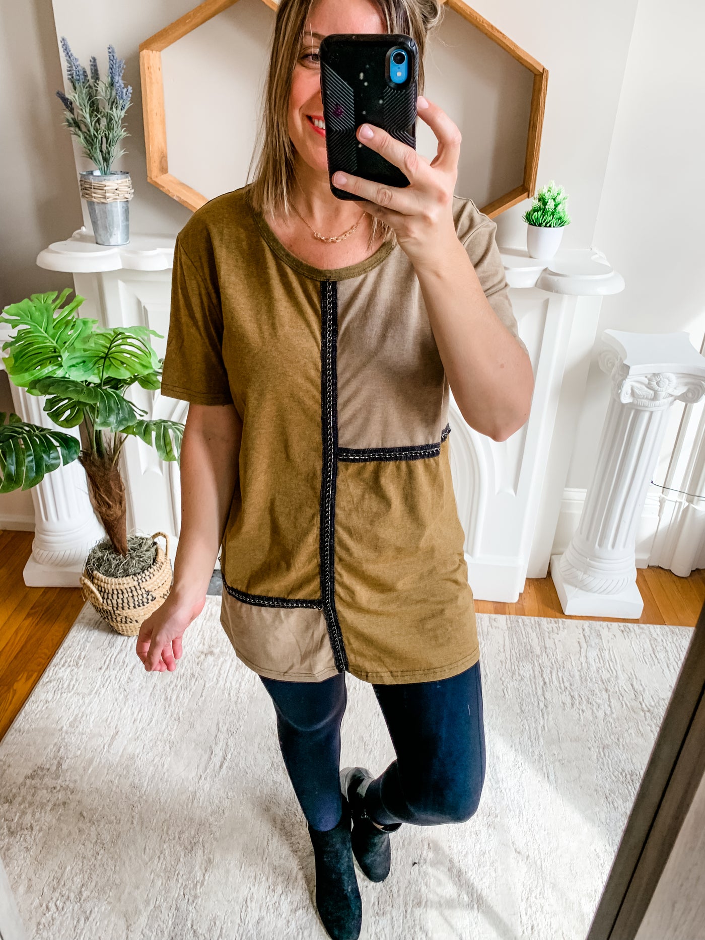 Shades of Olive Tunic with Chain Detail