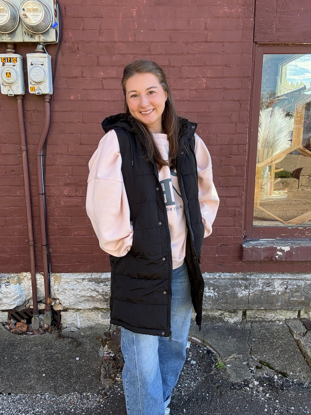 Layla Long Puffer Vest