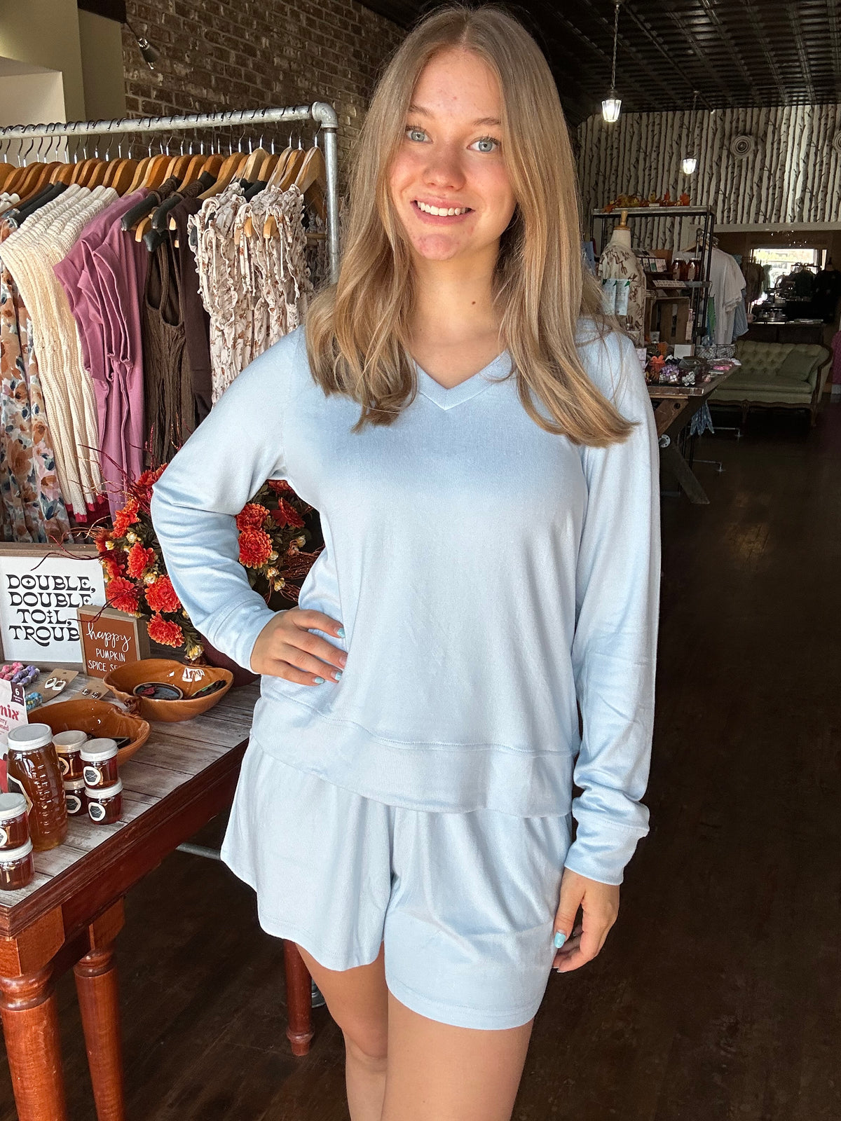 Mary Square - Carly Shorts Set | Blue