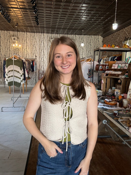 Jasper Sweater Vest - Sand Beige