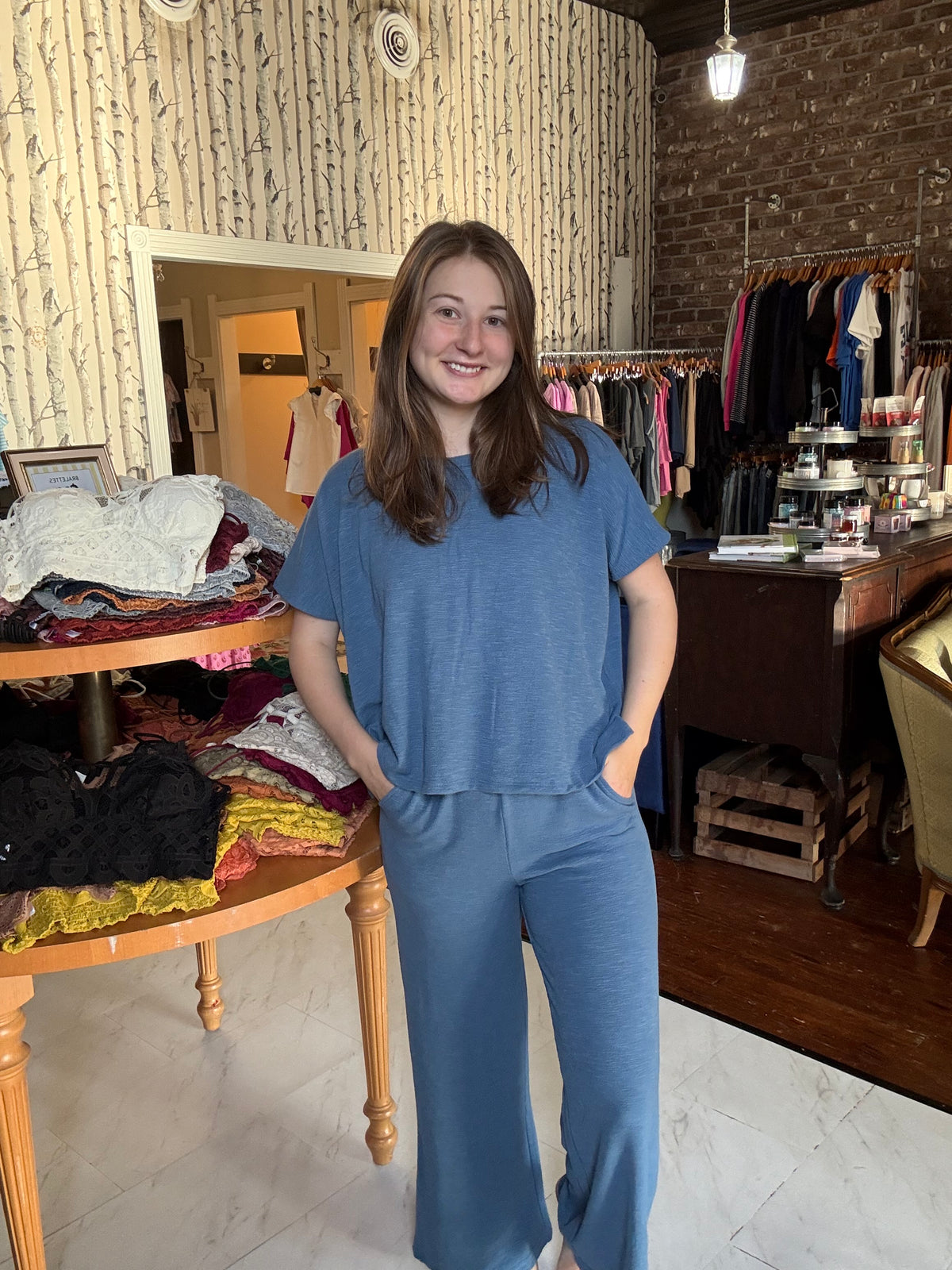 Alora Set - Dusty Blue