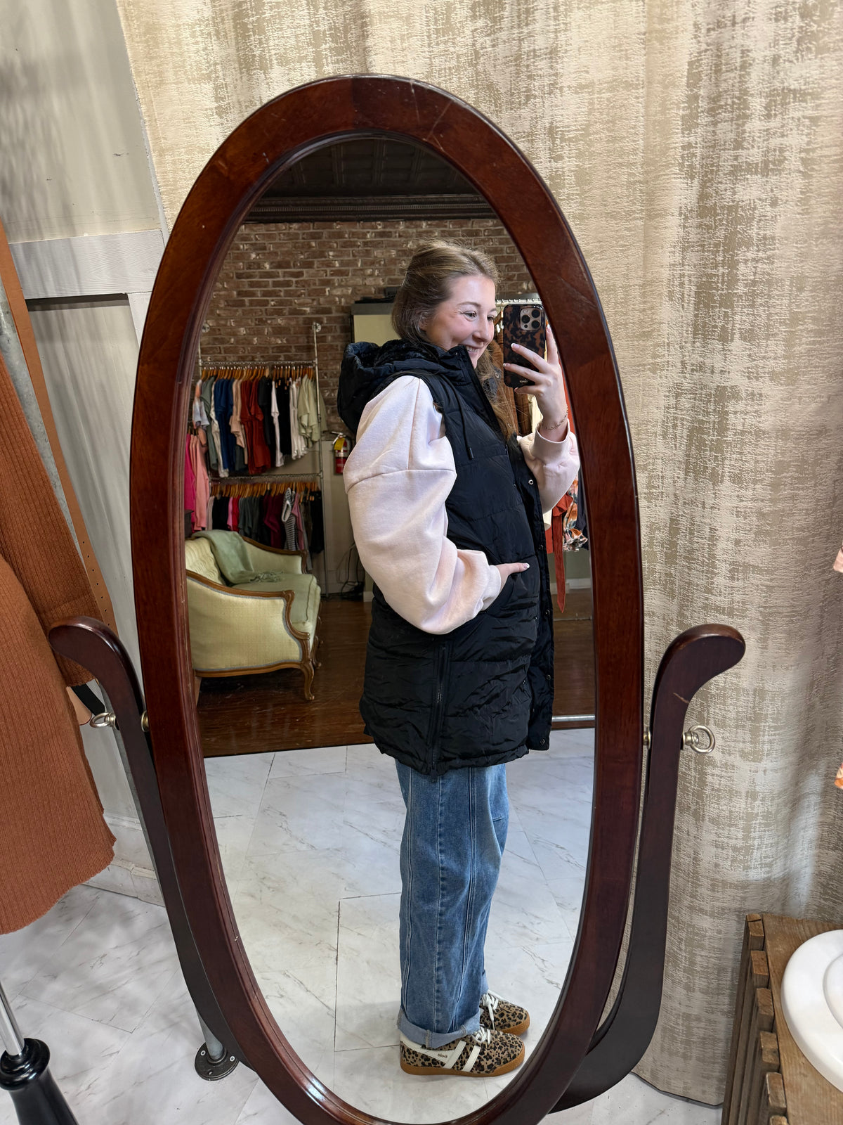 Layla Long Puffer Vest