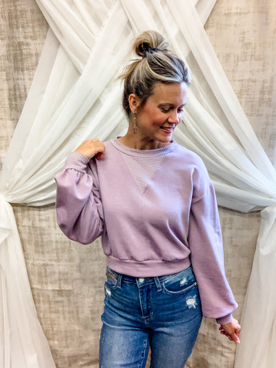 Lavender Super Soft Top with Textured Details