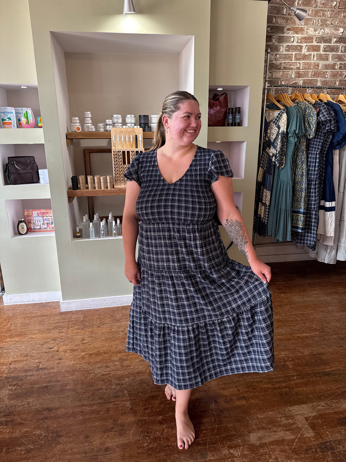 Isla Dress - Plus - Navy