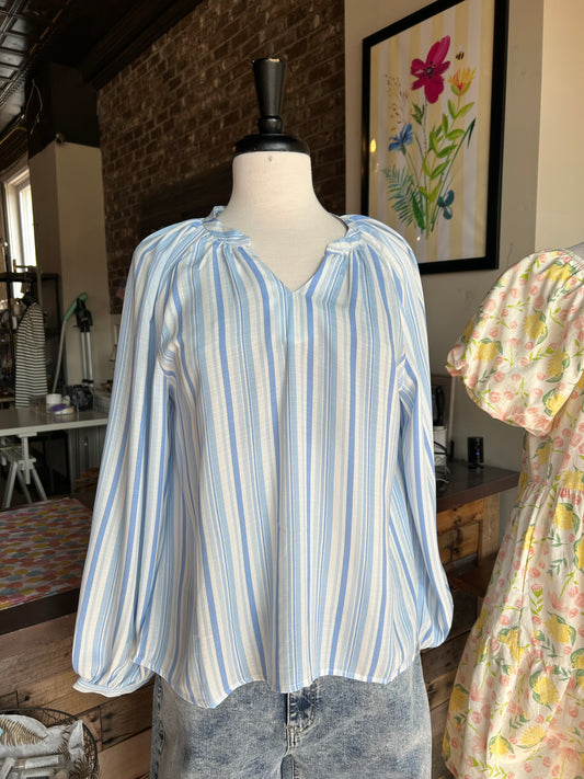 Scarlette Top | Harbor Lines Blue - Mary Square
