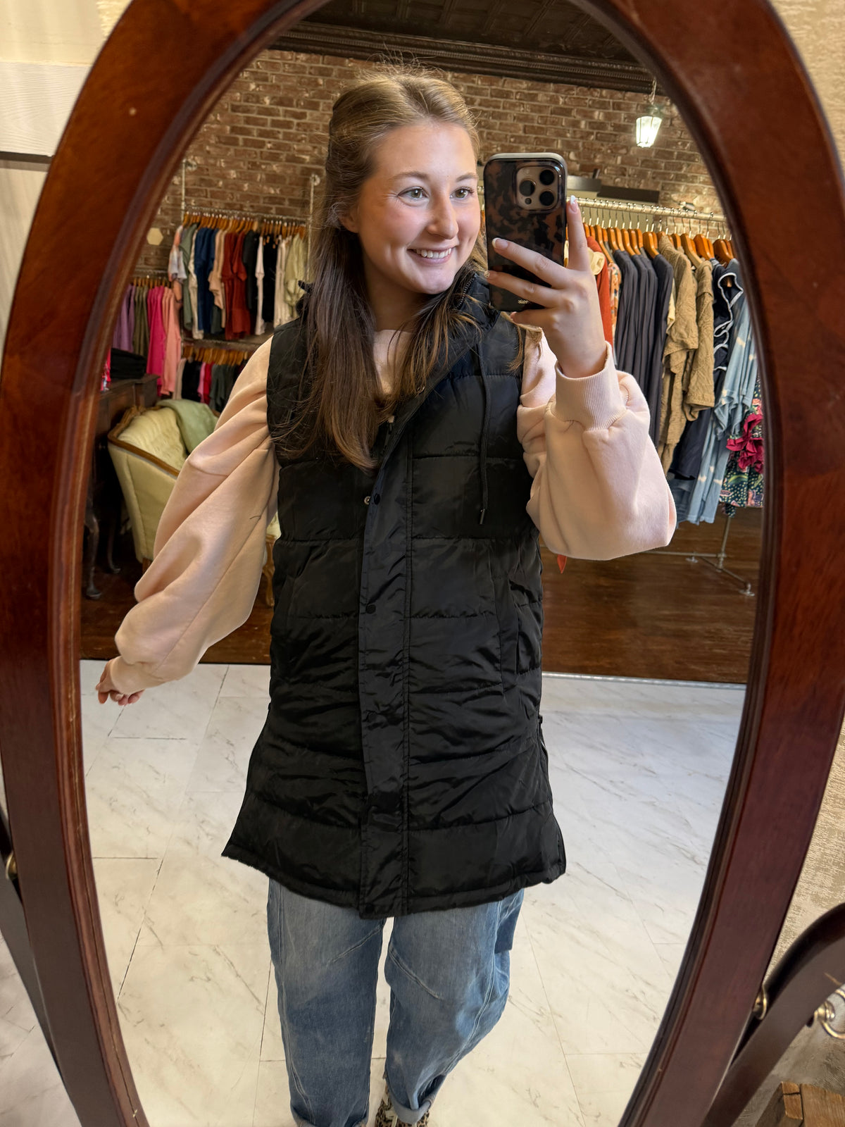 Layla Long Puffer Vest