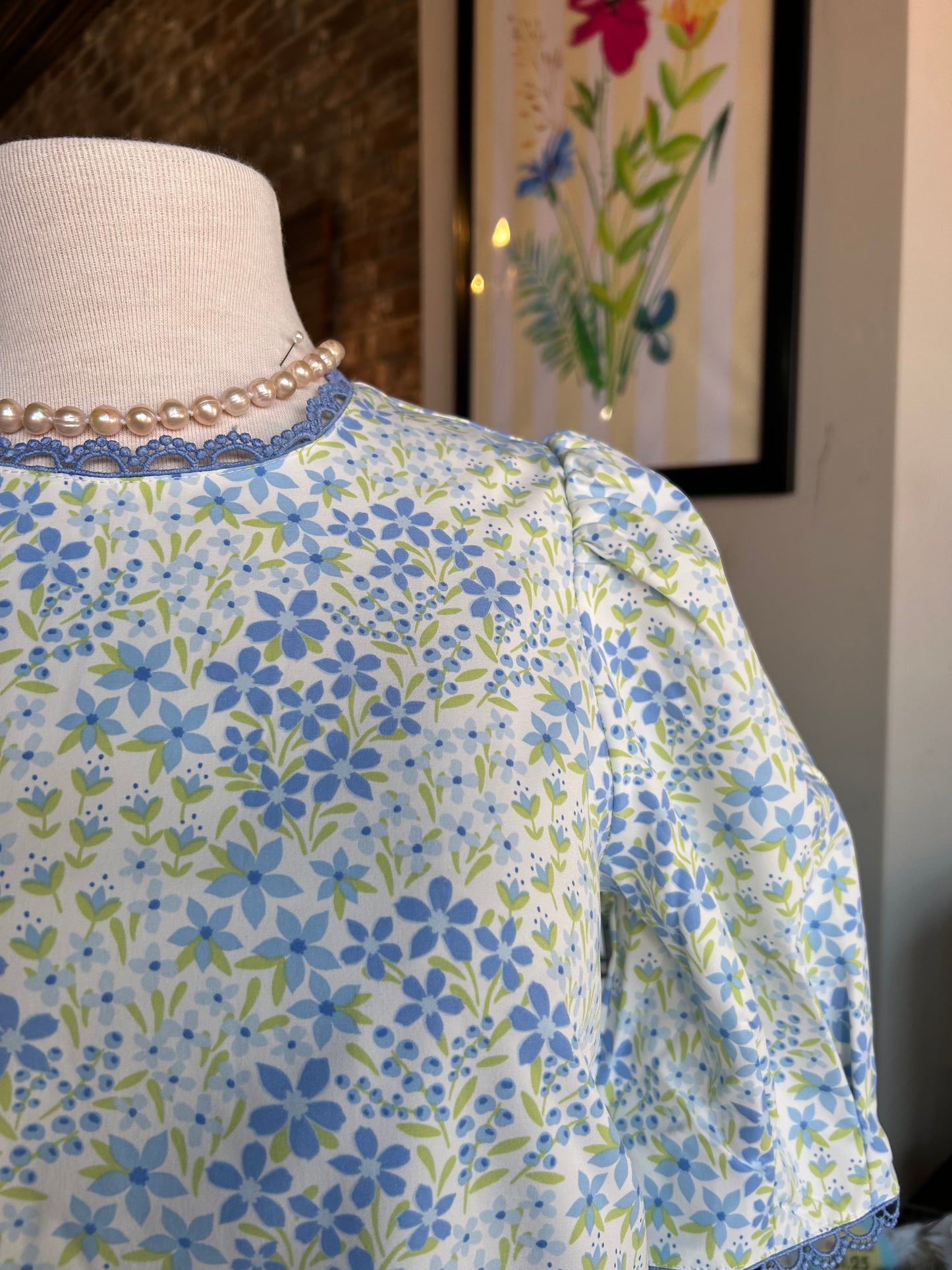 Thea Top | Larkspur Fields Blue