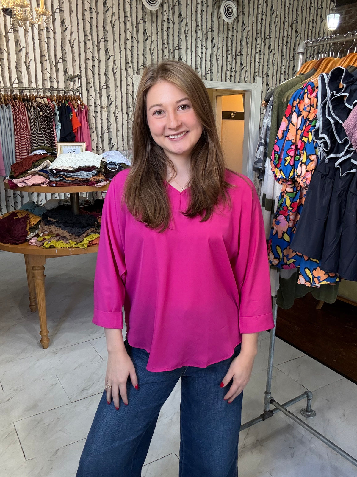 Lila Top - Magenta