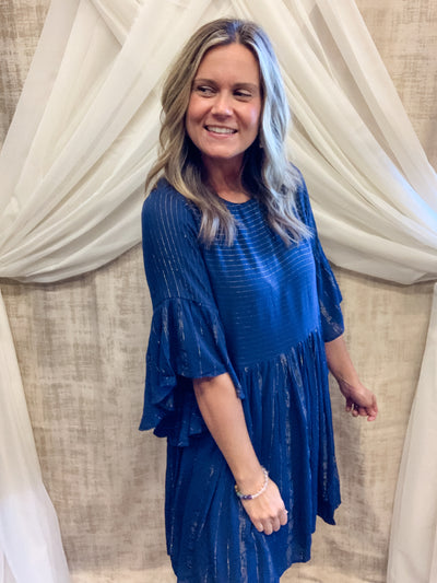 Navy and Gold Dress