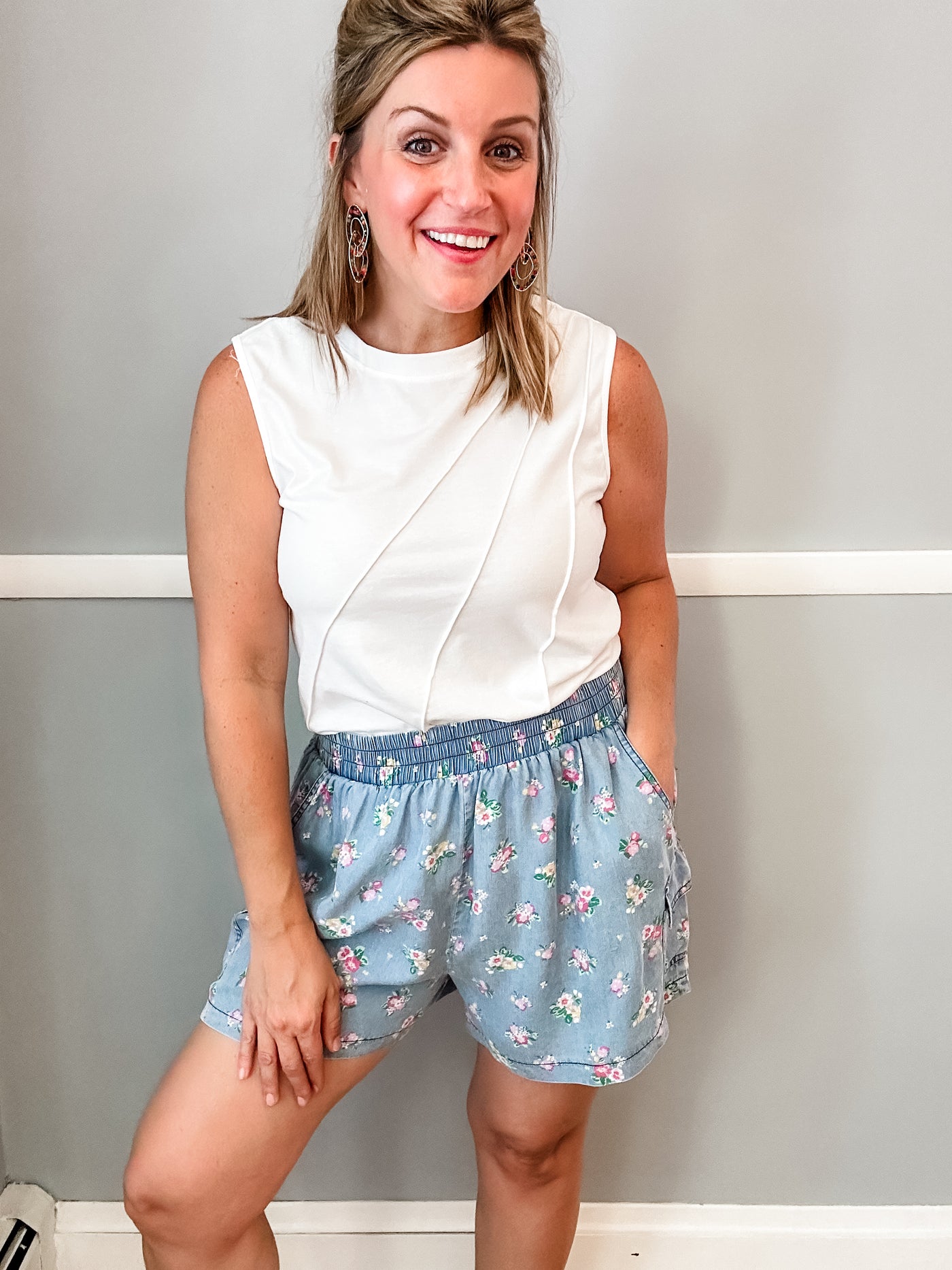 White Tank with Front Detailing