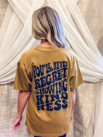 Mustard Peace Puff Print Tee