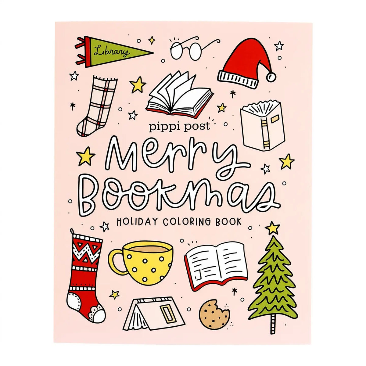 Merry Bookmas Holiday Coloring Book