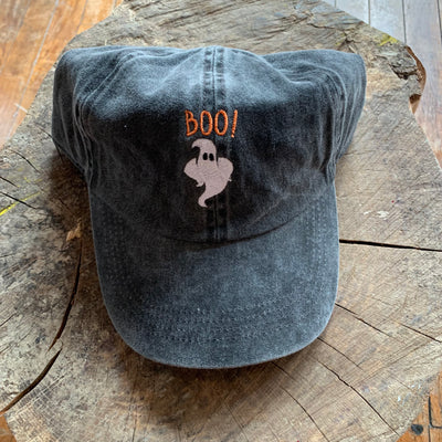 Boo Embroidered Baseball Hat
