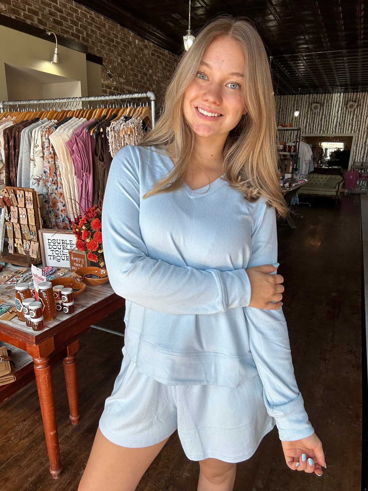 Mary Square - Carly Shorts Set | Blue