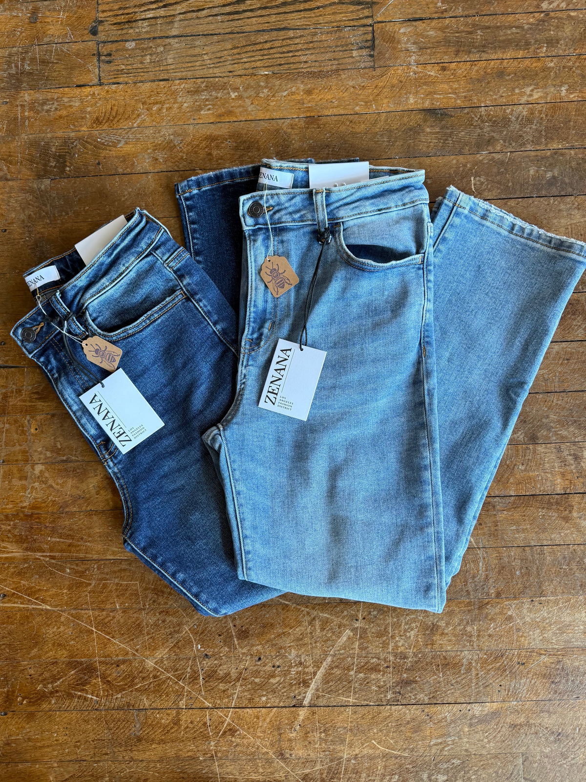 Zenana Cropped 5-Pocket Jeans - Light Wash
