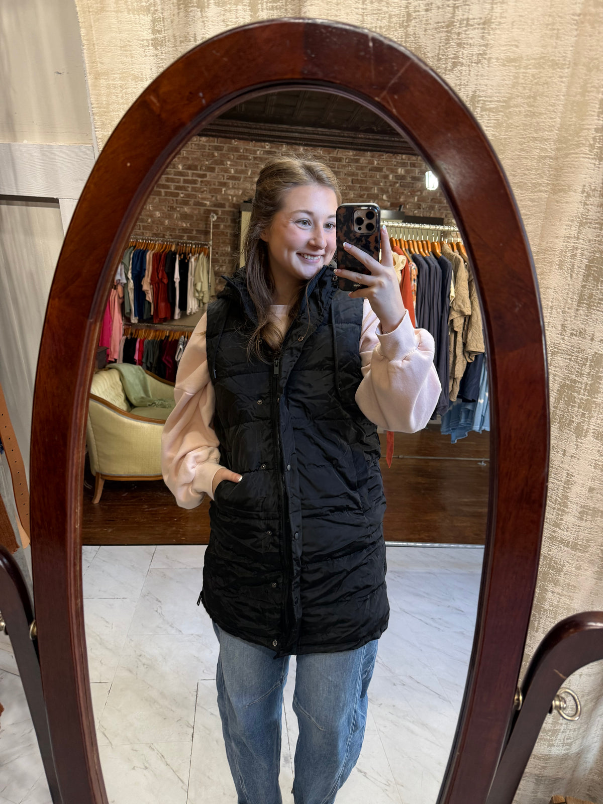 Layla Long Puffer Vest