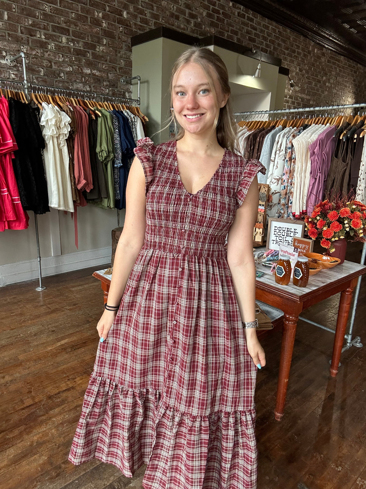 Isla Dress - Burgundy
