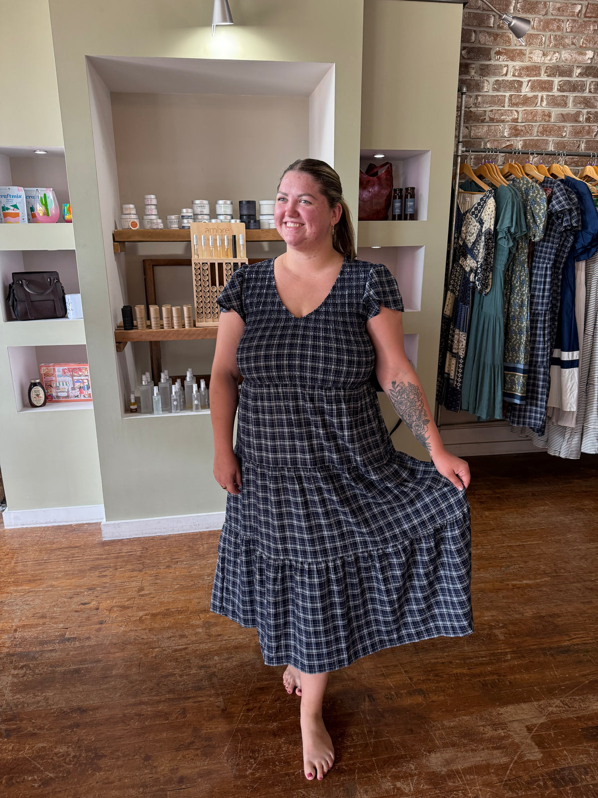 Isla Dress - Plus - Navy