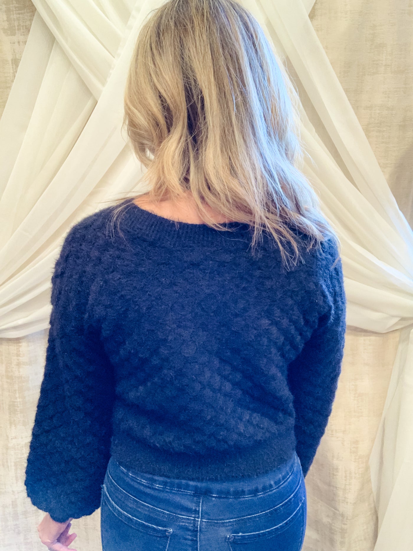 Black Textured Sweater