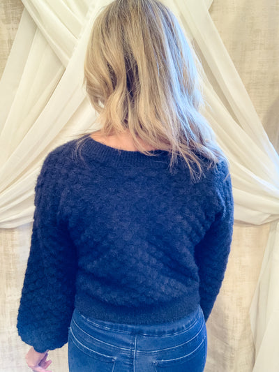 Black Textured Sweater