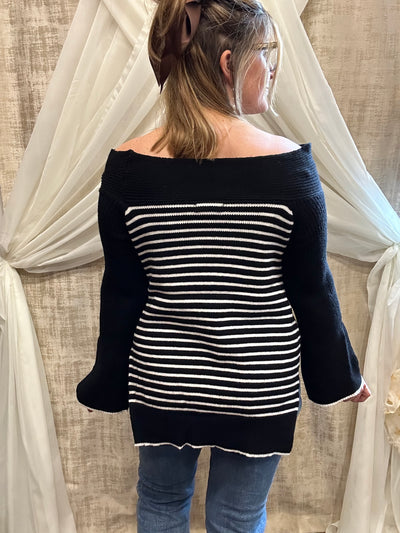 Black Striped Sweater