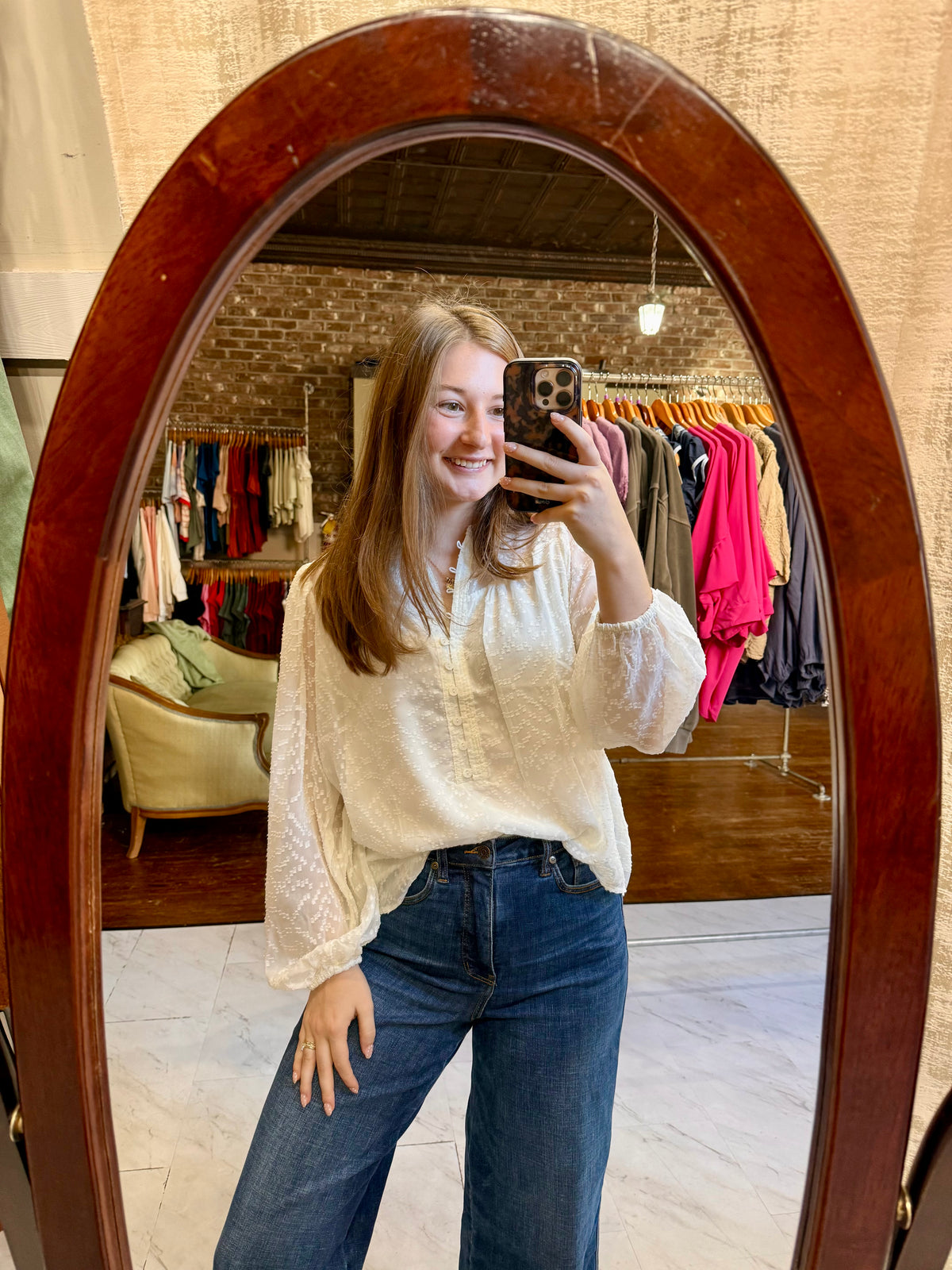 Brianna Top - Mary Square Marshmallow