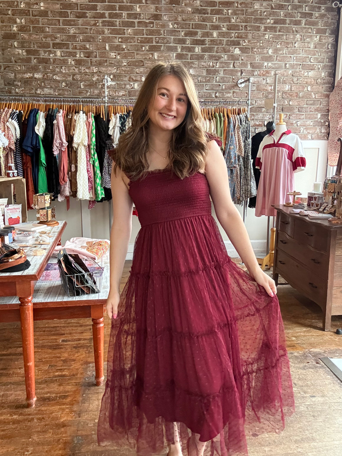 Rebecca Dress - Burgundy