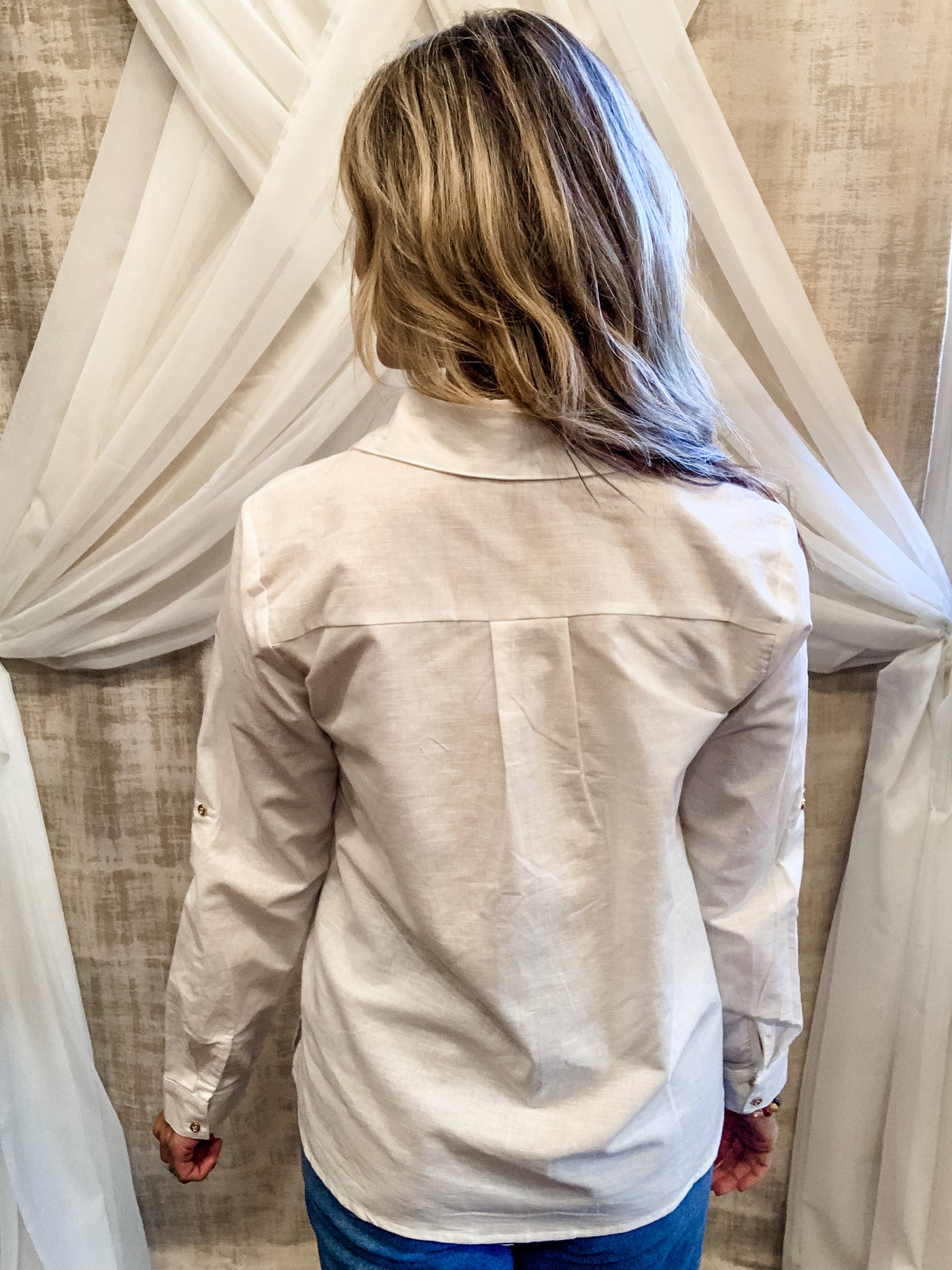 Ivory Button Top