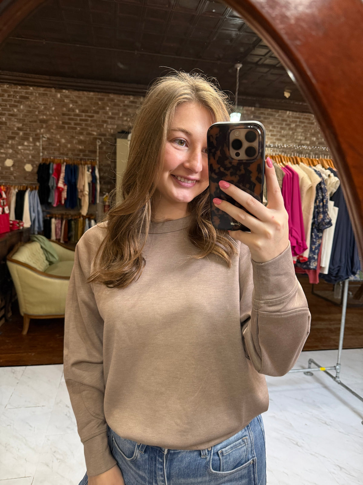 Claire Crewneck - Cocoa