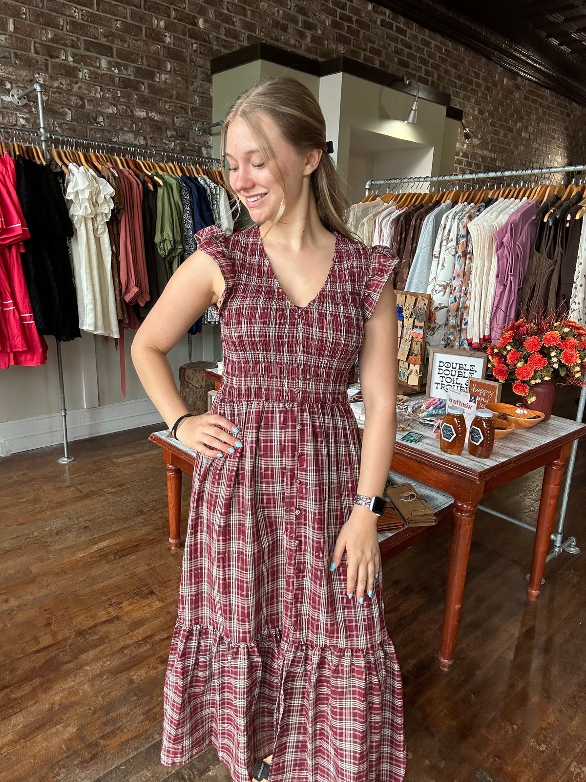Isla Dress - Burgundy