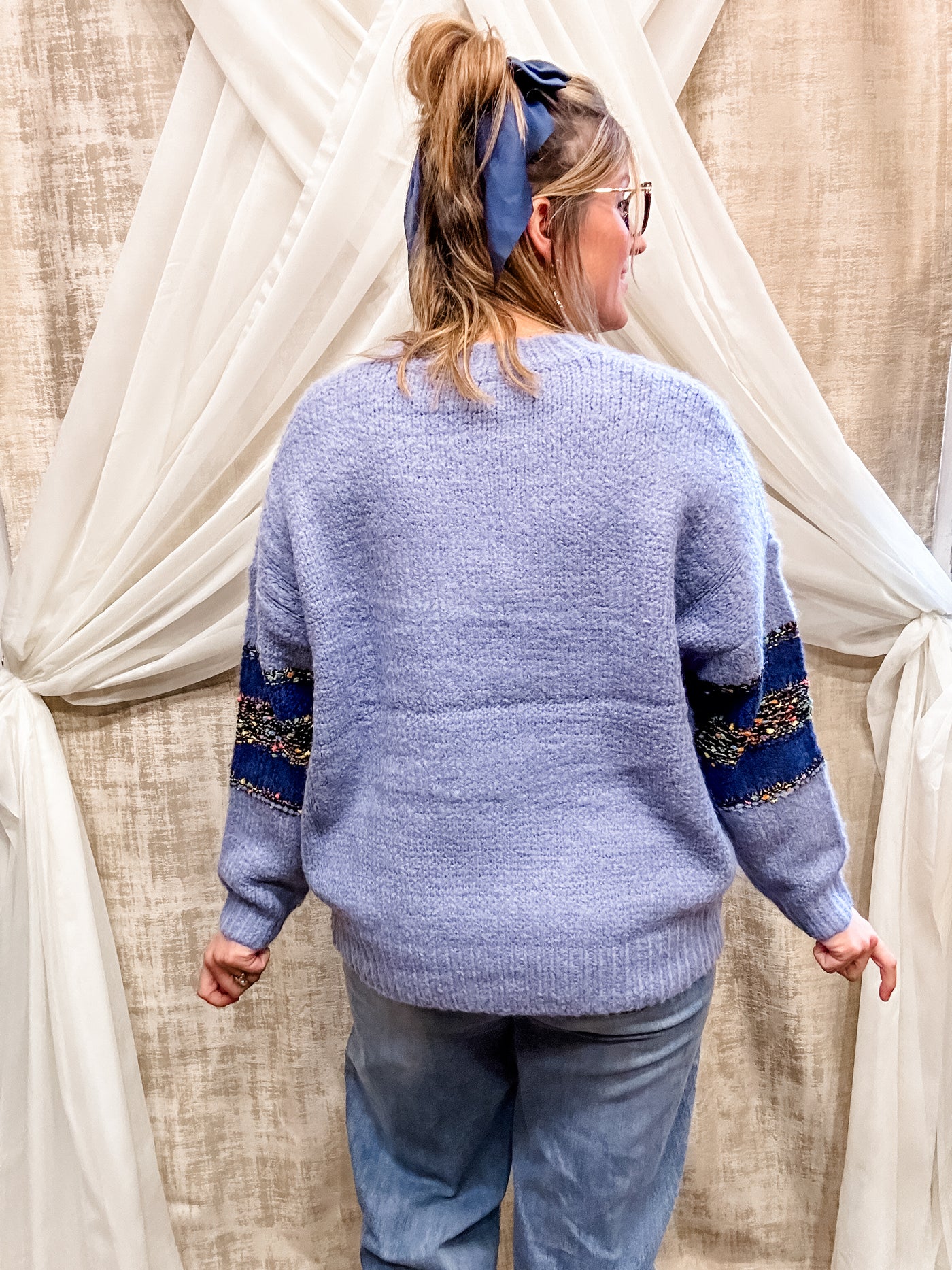 Blue Speckled Sweater