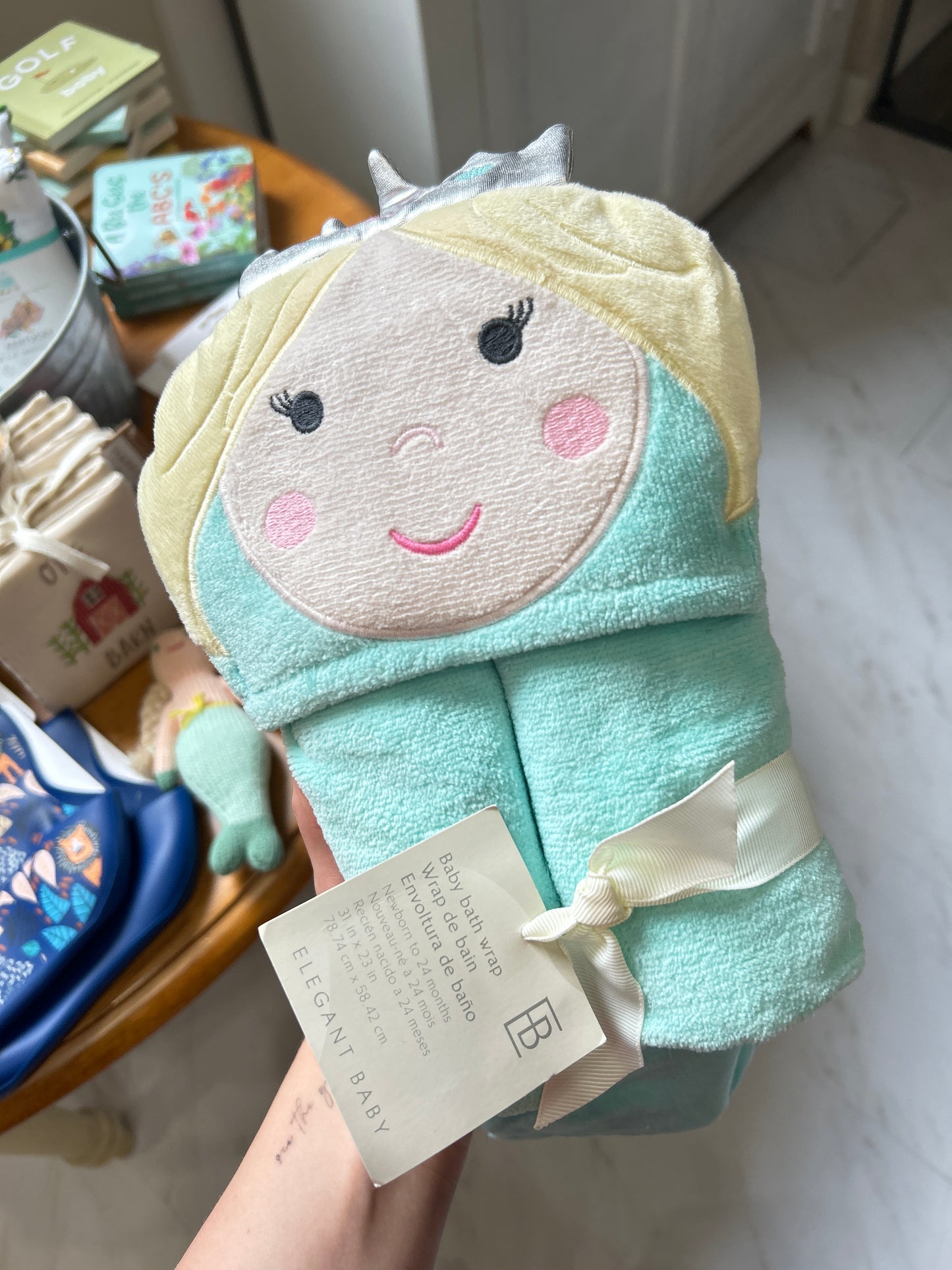 elegant baby mermaid baby bath towel