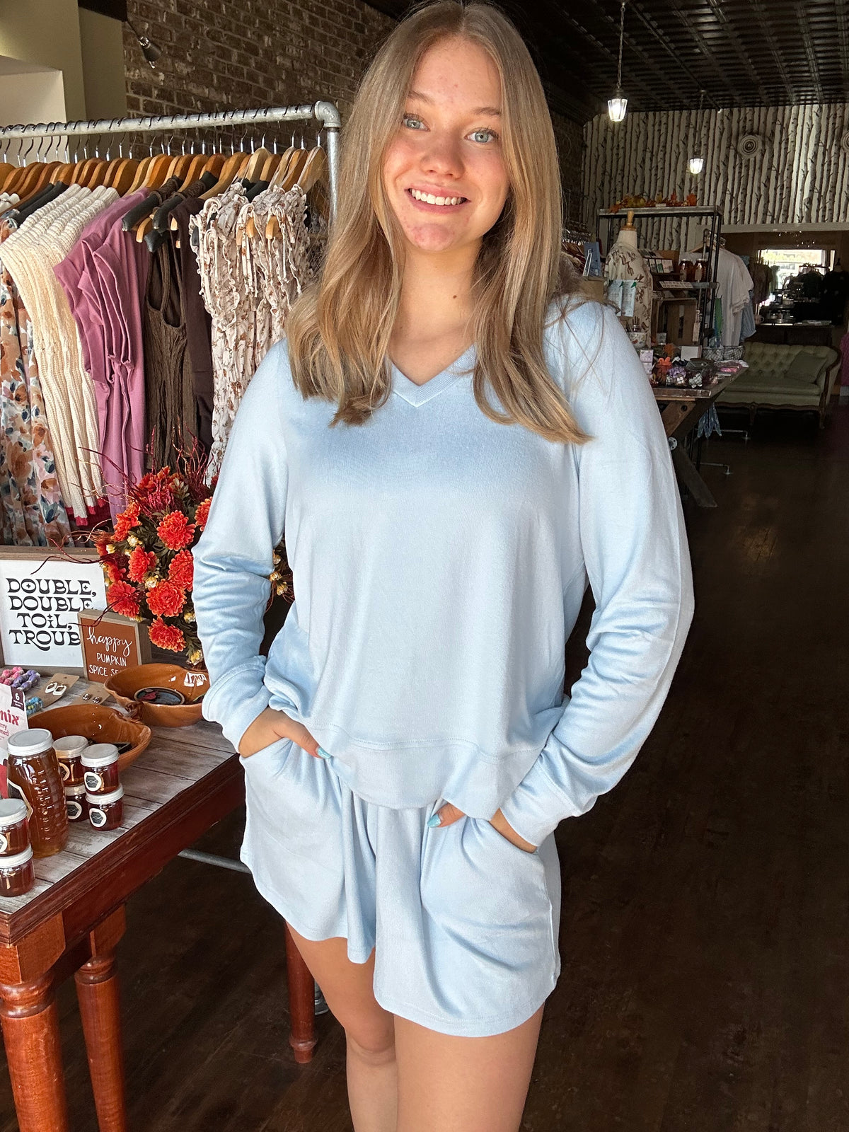 Mary Square - Carly Shorts Set | Blue