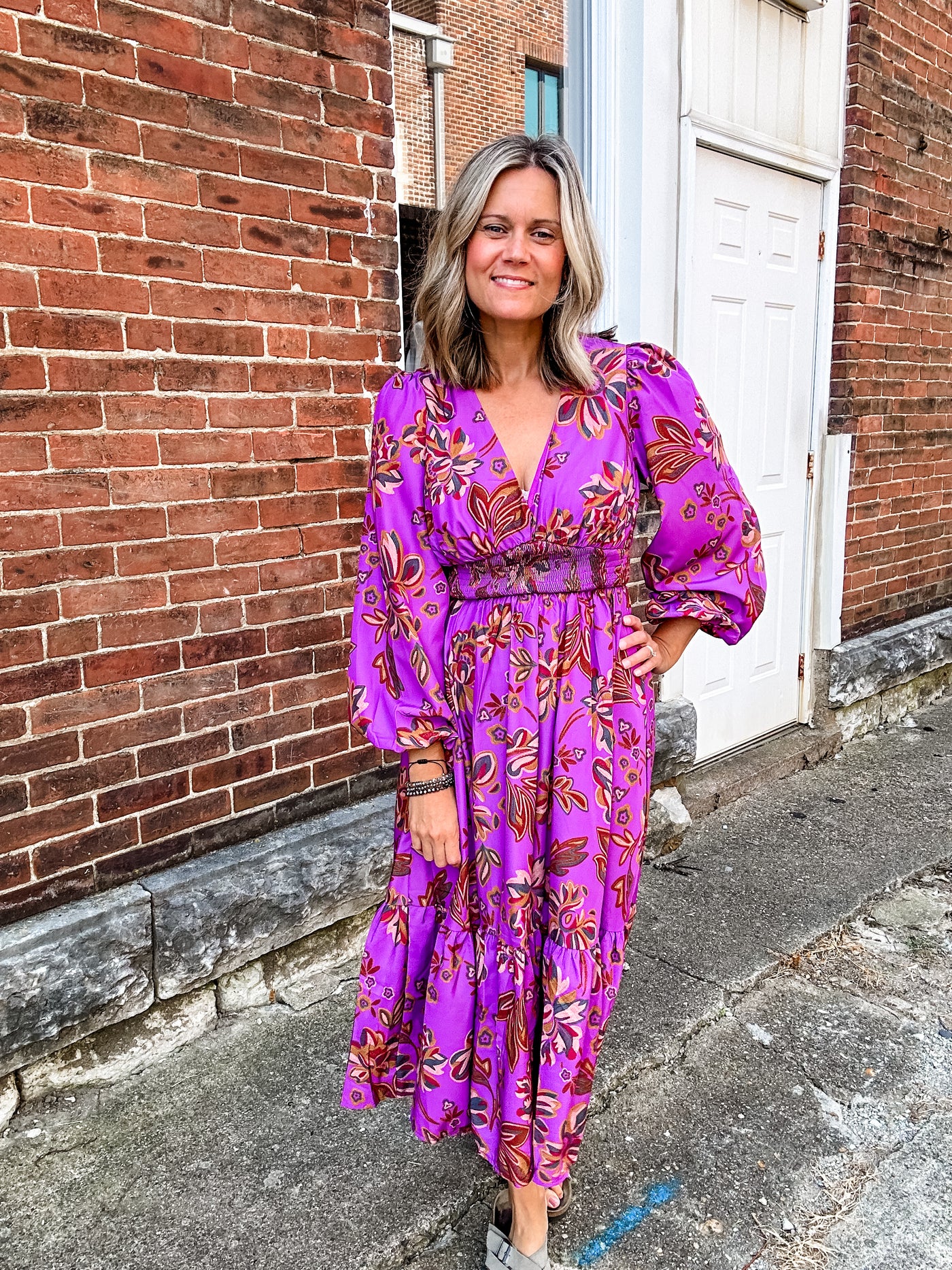 Lavender Floral Dress