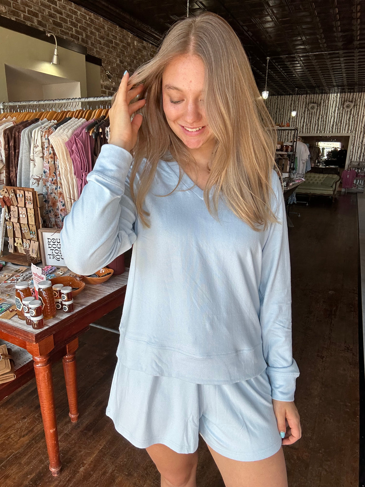 Mary Square - Carly Shorts Set | Blue
