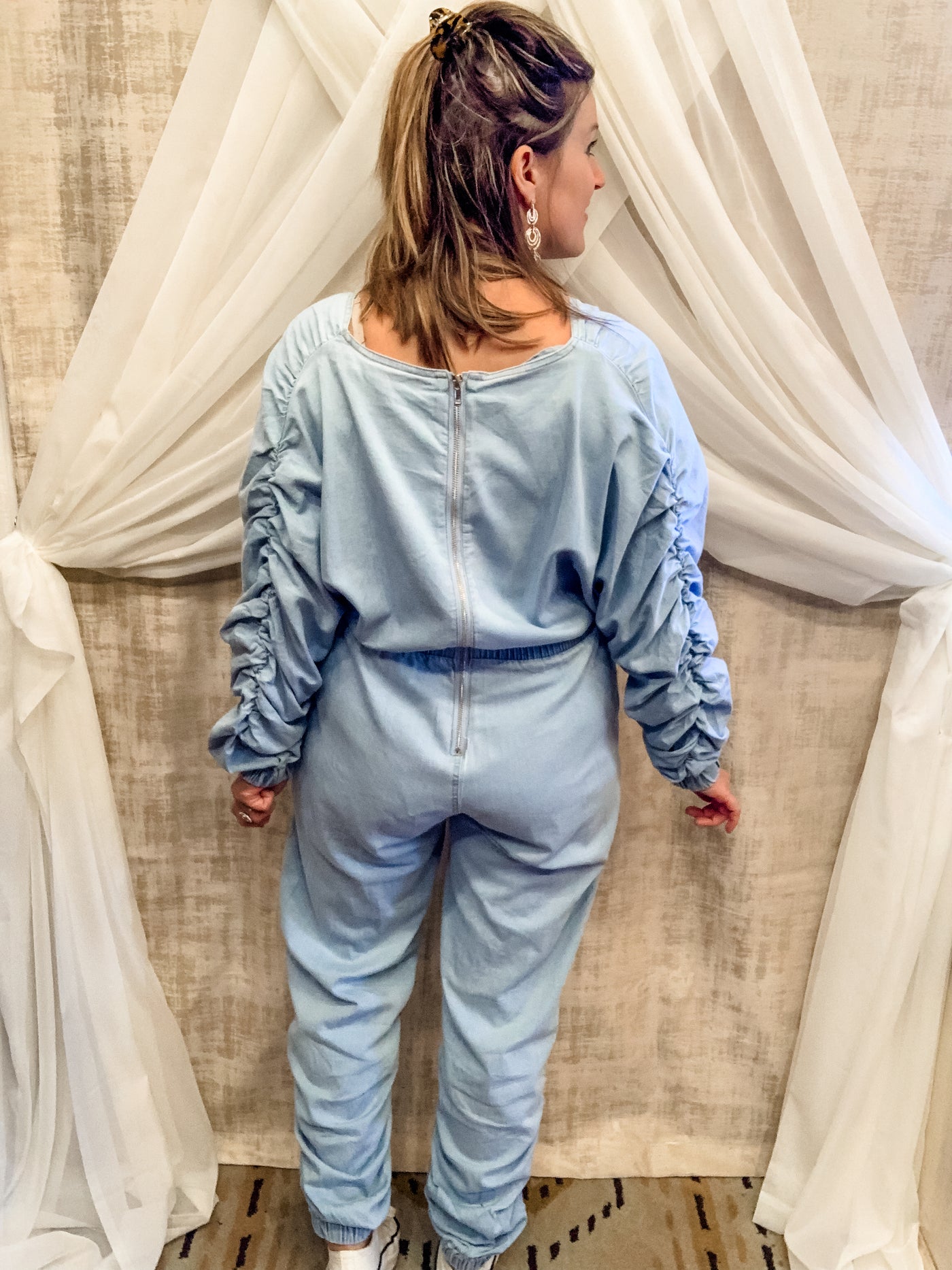 Denim Jogger Jumpsuit