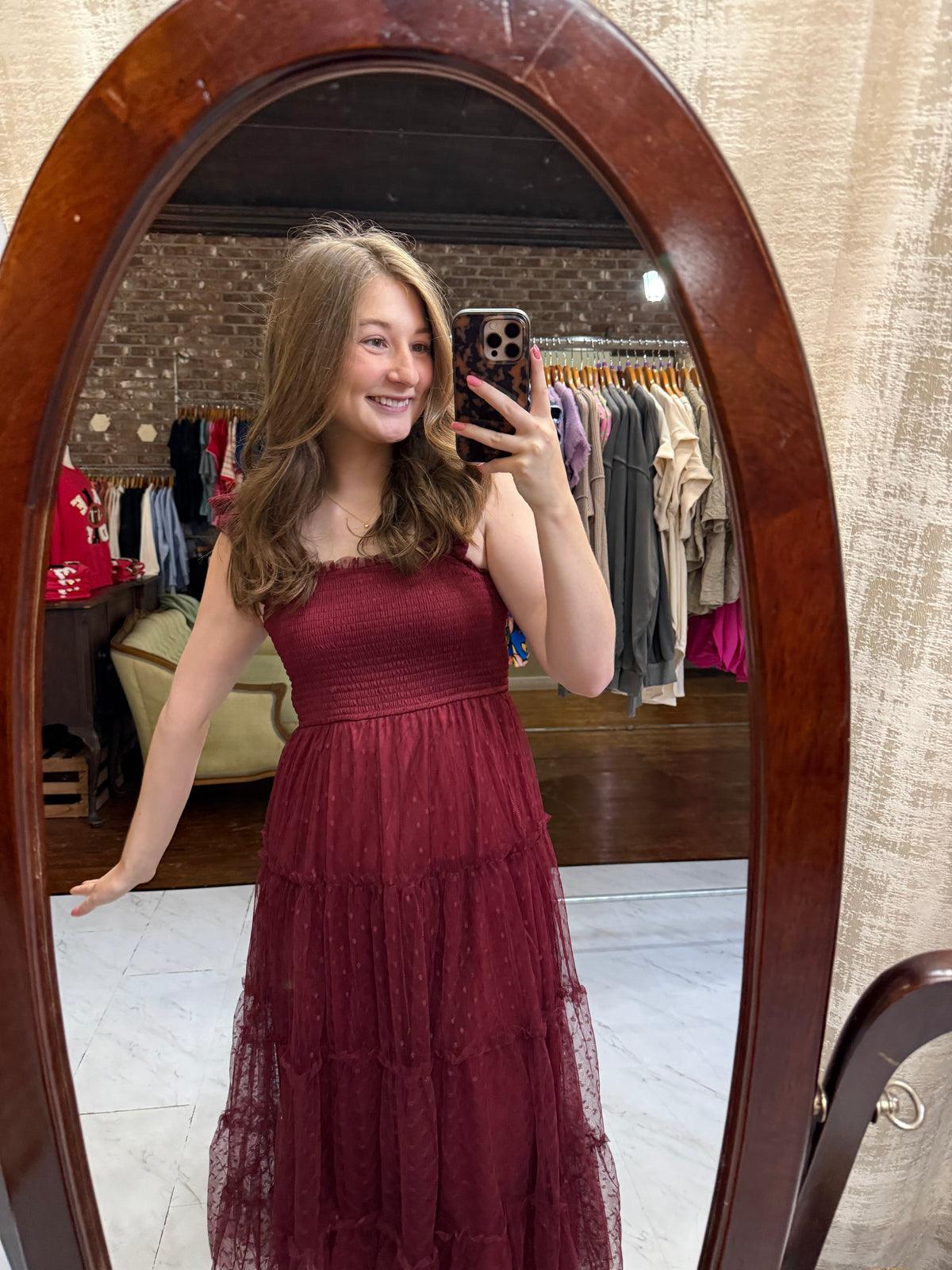 Rebecca Dress - Burgundy