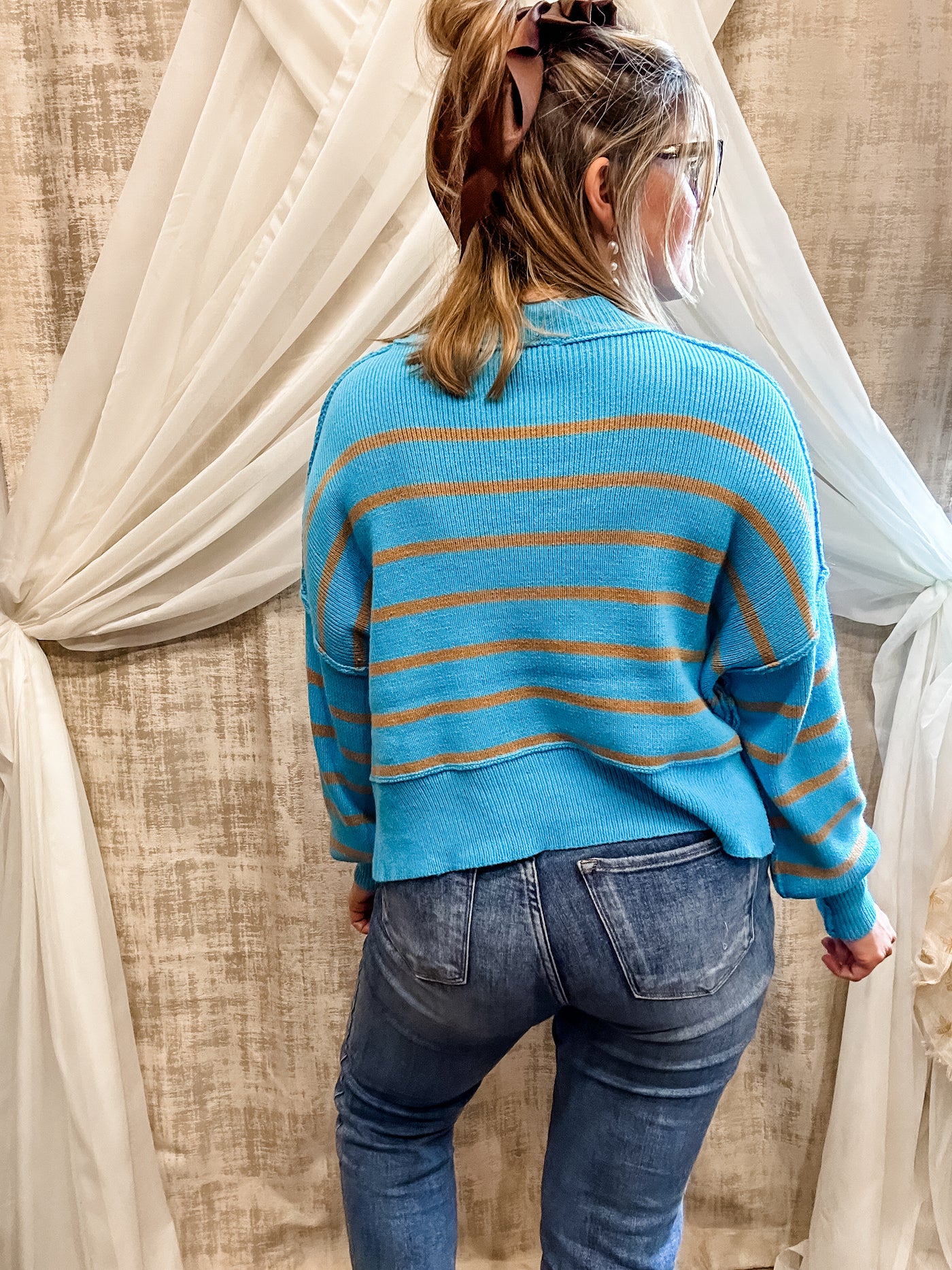 Blue Striped Sweater