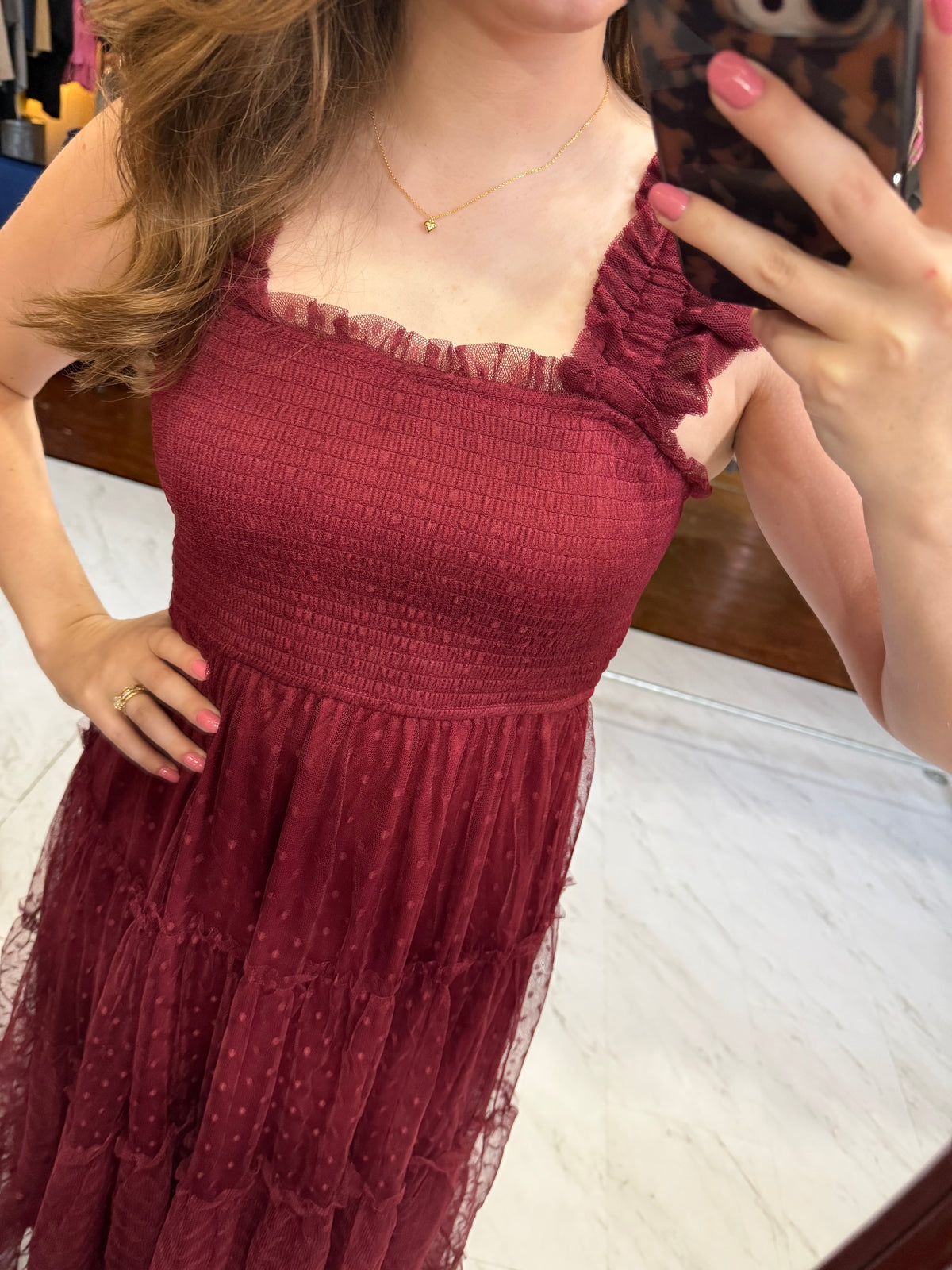 Rebecca Dress - Burgundy