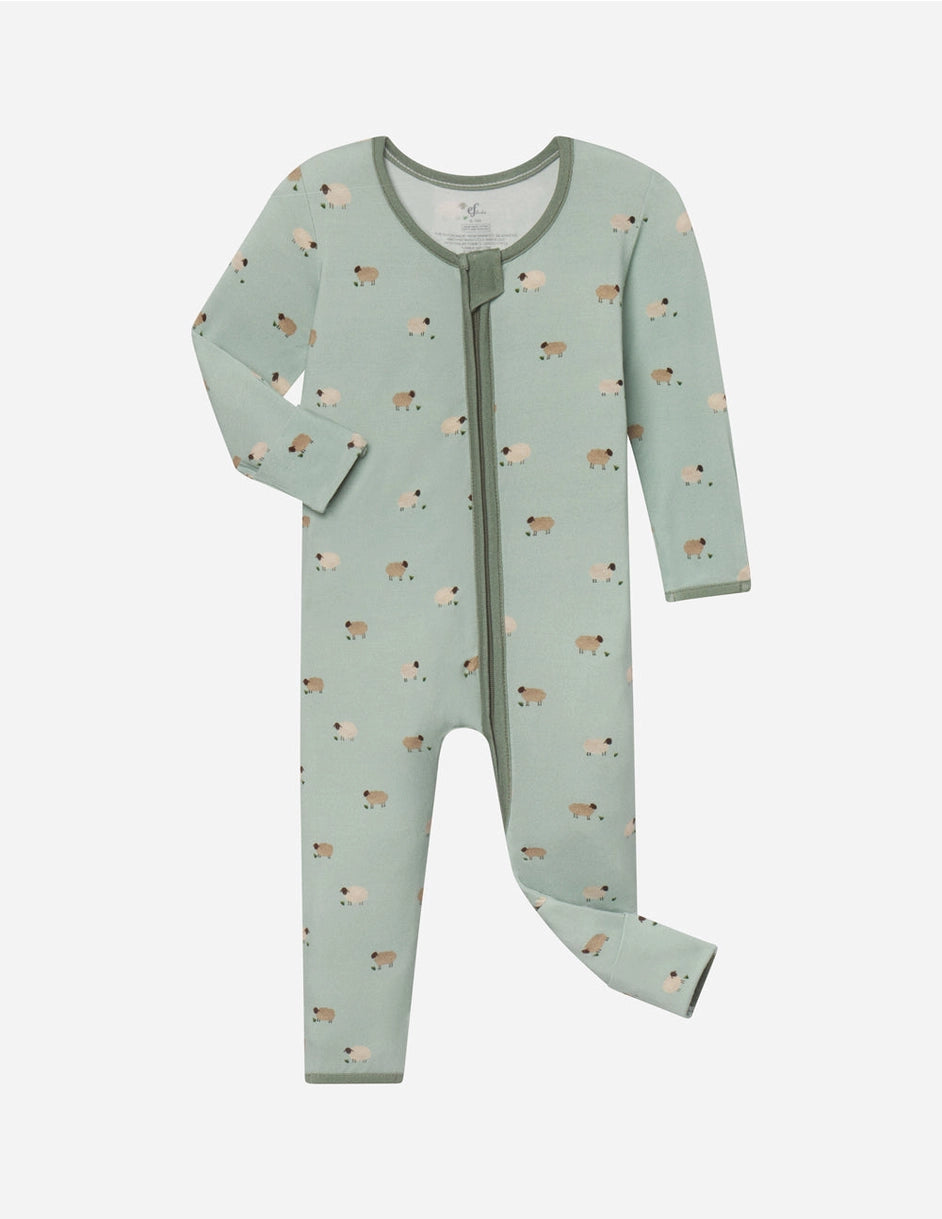 Lamb Bamboo Convertible Footed Onesie