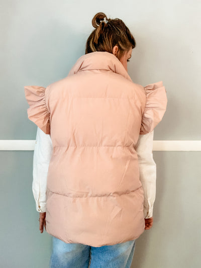 Blush Ruffle Vest