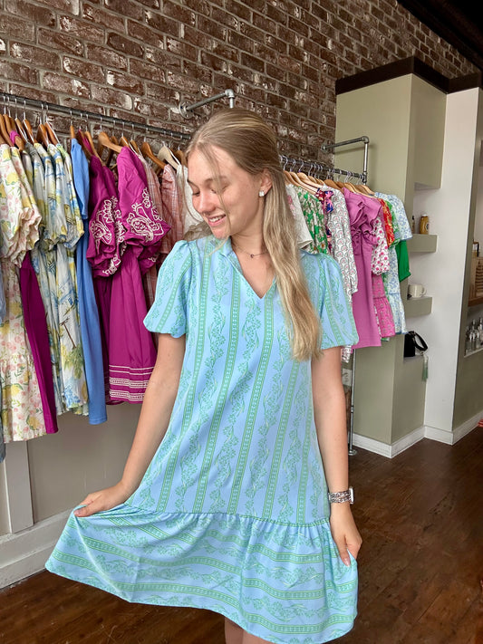 Nancy Dress | Garden Lace Green